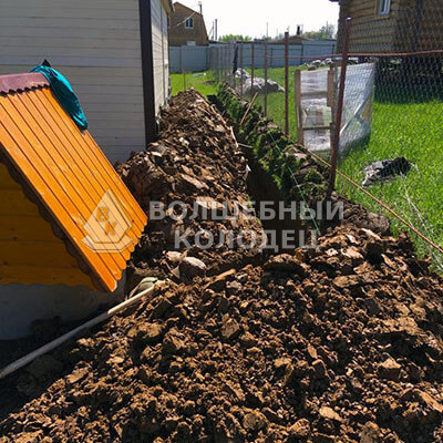 ввод воды из колодца в дом, водоснабжение дома